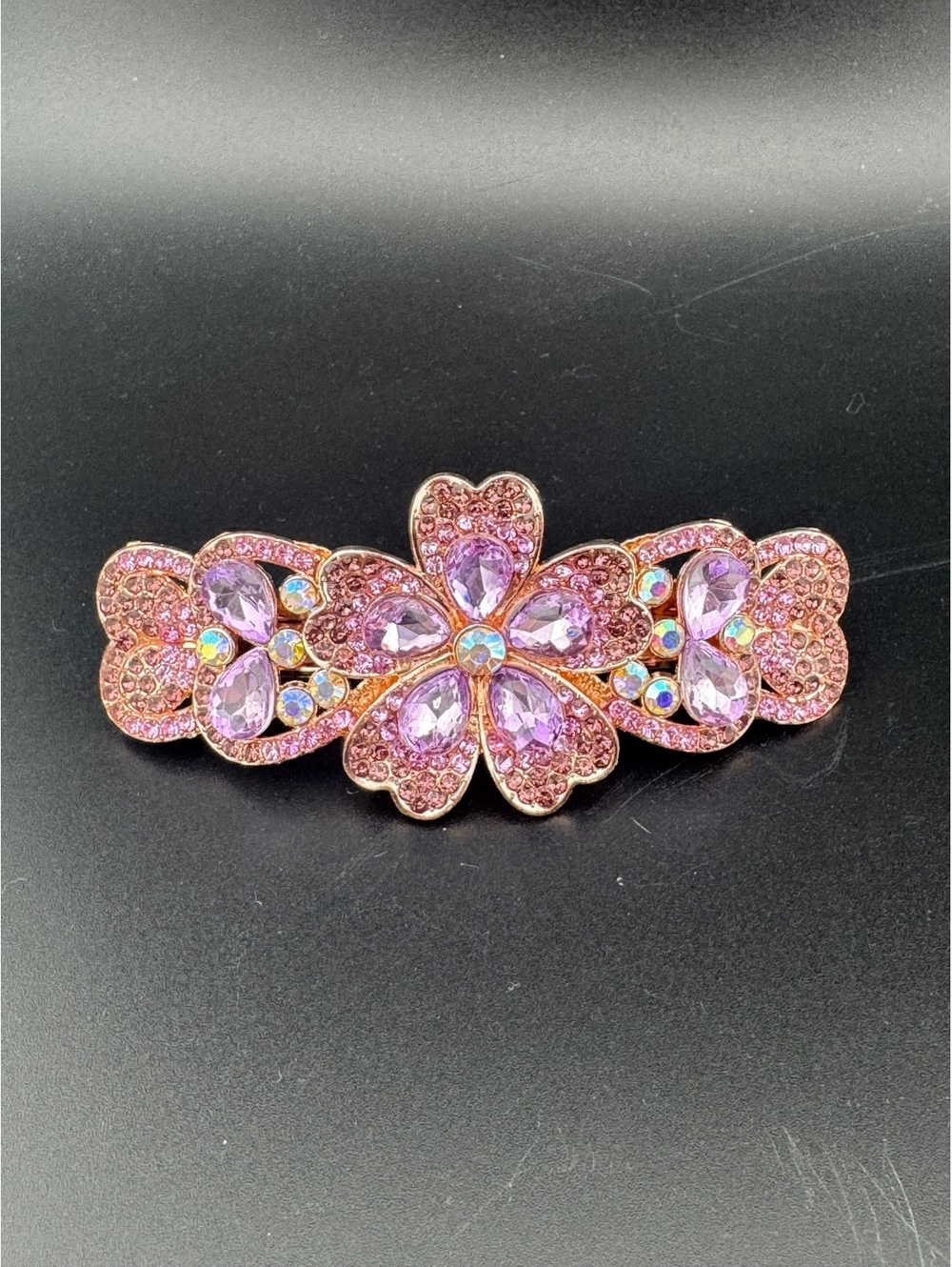 Vintage Inspired Crystal Bouquet Hair Barrette 🦩